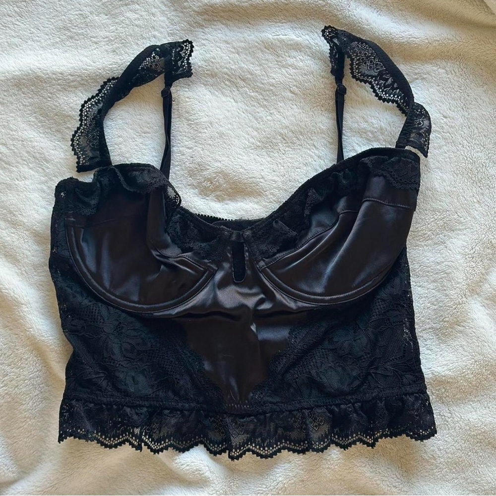 Black corset top from OW collection on revolve